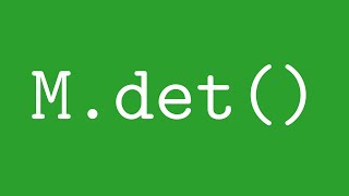 Berechnen der Determinante in Python [upl. by Aihcropal]