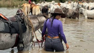 cabalgata en un potron🐎🔥llanera caballos llano vaqueros [upl. by Eehc]