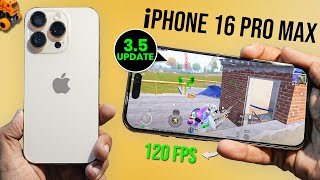 iPhone 16 Pro Max 120 FPS BGMI Test in 35 Update 🔥 Heating amp Battery Drain 🤐 [upl. by Zetrac378]