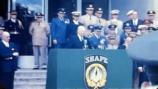 Presidents Eisenhower amp Kennedy at Supreme Headquarters Allied Powers Europe 1960 amp 1961  NATO [upl. by Mazel]