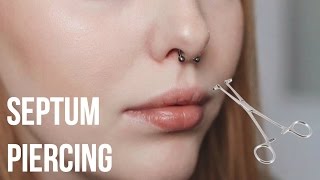 SEPTUM PIERCING FAQ  My Experience Pain Sizing amp Helpful Tips [upl. by Lonnie]