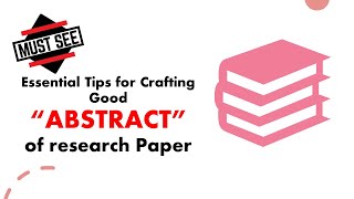 Essential Tips for Crafting Good “ABSTRACT”of research PaperPaper in Hindi [upl. by Jeremias85]