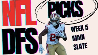 Week 5 NFL DFS Picks amp Strategy  Best Plays at DraftKings [upl. by Aikcin]