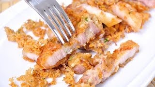 Thai Food  Deep Fried Streaky Pork Moo Sam Chan Choob Pang Tod [upl. by Anelle178]