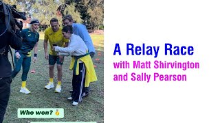 A Relay Race with Matt Shirvington and Sally Pearson [upl. by Petty]