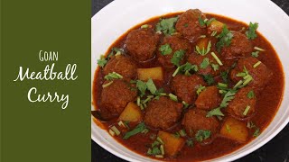 Goan Meatball Curry  without Coconut  Ball Curry  Cooktober 2019  Episode 27 [upl. by Tedmund810]