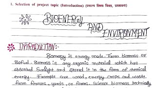 BIOENERGY AND ENVIRONMENT 11th environment education and water security project  12th evs project [upl. by Nabetse]