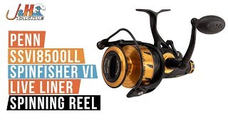 Penn SSVI8500LL Spinfisher VI Live Liner Spinning Reel  JampH Tackle [upl. by Doane]