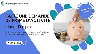 TUTO  Faire une demande de prime dactivité [upl. by Eimas]