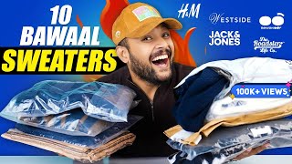 10 Best SweaterCardigan For Men 🔥 HampM High Neck Sweatshirt Haul Review 2024  ONE CHANCE [upl. by Akinihs]