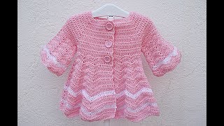 Abrigo a crochet para niña capeado muy fácil [upl. by Yra]