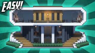 Minecraft How To Build A Modern Mansion House Tutorial 44 [upl. by Darla691]