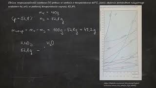 Oblicz rozpuszczalność azotanu V potasu w wodzie o temperaturze 60°C jeżeli stężenie procentowe [upl. by Eide]