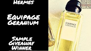 Hermes Equipage Geranium Sample Winner [upl. by Squier]