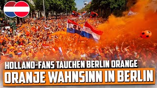 Nächster OranjeWahnsinn NiederlandeFans nehmen Berlin ein Nederlandse fans in Berlin [upl. by Eterg]