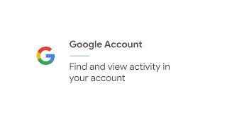 Find and view activity in your account [upl. by Clellan435]