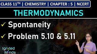 Class 11th Chemistry  Spontaneity  Problem 510 amp 511  Chapter 5 Thermodynamics  NCERT [upl. by Malorie]