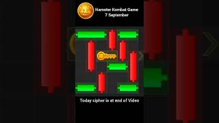 Hamster Kombat 7 september Key video and cipher hamstergame hamsterkombatdailycipher [upl. by Jaynes]