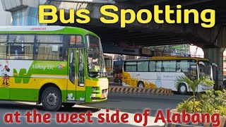 BUS SPOTTING AT THE WEST SIDE OF ALABANG Vlog366 bus busspotting [upl. by Killion]