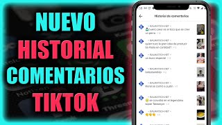 Cómo ver el historial de comentarios en TikTok  Como ver todos tus comentarios en TikTok [upl. by Dieball127]