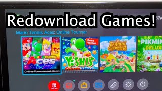 Nintendo Switch How to Download Purchased Games amp DLC  Redownload from eShop [upl. by Belter]