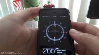 Nuevo en IOS7 aplicacion de brújula re diseñada Mas precisión y datos en la pantalla del iPhone [upl. by Oakie]