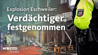 Eschweiler Festnahme nach Explosion – 21Jähriger unter Tatverdacht  Aktuelle Stunde [upl. by Mandych]