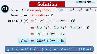 Exercices CorrigésDérivabilité Etudier la dérivabilité dune fonction sur Df et calculer f [upl. by Pattison]