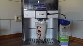 Siemens EQ6 series 300  one year old  Latte Macchiato  one Touch [upl. by Nnylimaj]