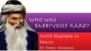 Jewish History Lecture Rabbi Yosef Karo Part 1 of 3 Hillel Abramson [upl. by Lika]