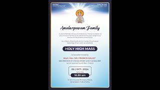 AMALORPAVAM HR SEC SCHOOL  HOLY HIGH MASS  RUBY JUBILEE CELEBRATION 2024  DAY 1 [upl. by Rosenblatt]