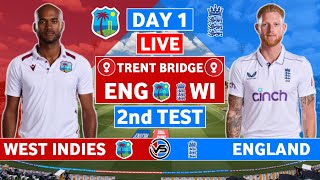 England vs West Indies 2nd Test Live Scores  ENG vs WI 2nd Test Day 1 Live Scores amp Commentary [upl. by Ocirred605]