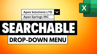 How to Create Searchable Dropdown Lists in Excel  No VBA [upl. by Bluhm498]