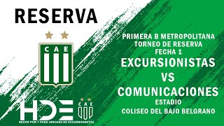 Excursionistas vs Comunicaciones  Fecha 1 [upl. by Hollah]