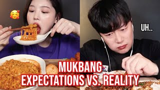 mukbang EXPECTATIONS vs REALITY [upl. by Merkle]