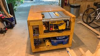 Dewalt 7485 outfeed table and Bosch Glide miter stand [upl. by Manella]