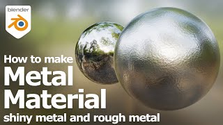 Blender shiny metal material and rough metal material with texture shader in Blender 4 [upl. by Yer]