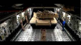 C17 airlifts M1 Abrams [upl. by Airrehs676]