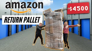 We Spent 615 On A Pallet Of Amazon Returns  Unboxing 4500 In MYSTERY Items [upl. by Ahsenauj]