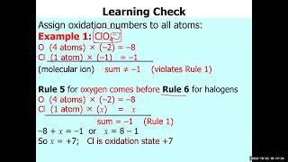 Ch 5 Assigning Oxidation Numbers and Balancing REDOX Reactions [upl. by Kucik712]