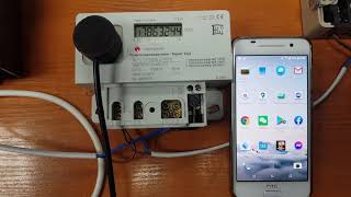 Reading electricity meter with Optical Probe and Smart Phone compatible with IEC 6205621 [upl. by Kcirrag]