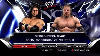 WWE SmackDown VS Raw 2010 PS3  John Morrison VS Triple H  Steel Cage mClassic [upl. by Maletta]