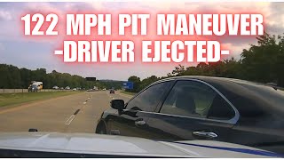 122 MPH PIT Maneuver on Lexus by Arkansas State Police  Female driver EJECTED pursuit chase [upl. by Virgilia]