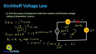 Kirchhoff Voltage Law in Hindi with Solved Example [upl. by Eire480]