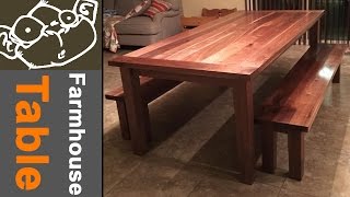 Walnut Farmhouse Table with Breadboard Ends [upl. by Limaj]