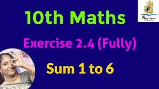 10th maths exercise 24 fully  Class 10 Maths exercise 24 sum 1 to 9  Super Brain Mathematics [upl. by Manthei]