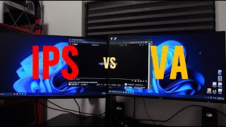 Quick Monitor Panel Comparison IPS vs VA [upl. by Refeinnej]