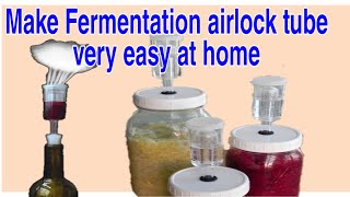 Make Fermentation airlock tube for wine making very easy at home in Rs 10 फरमनटेशन टयूब बनाना सीखे [upl. by Ujawernalo]