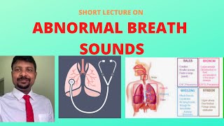 ABNORMAL BREATH SOUNDS CRACKLES WHEEZING  RHONCHI STRIDORPLEURAL RUB  MEDIASTINAL CRUNCH [upl. by Bixby212]