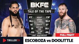 BKFC Light Heavyweight Escoboza vs Doolittle [upl. by Ahsal]